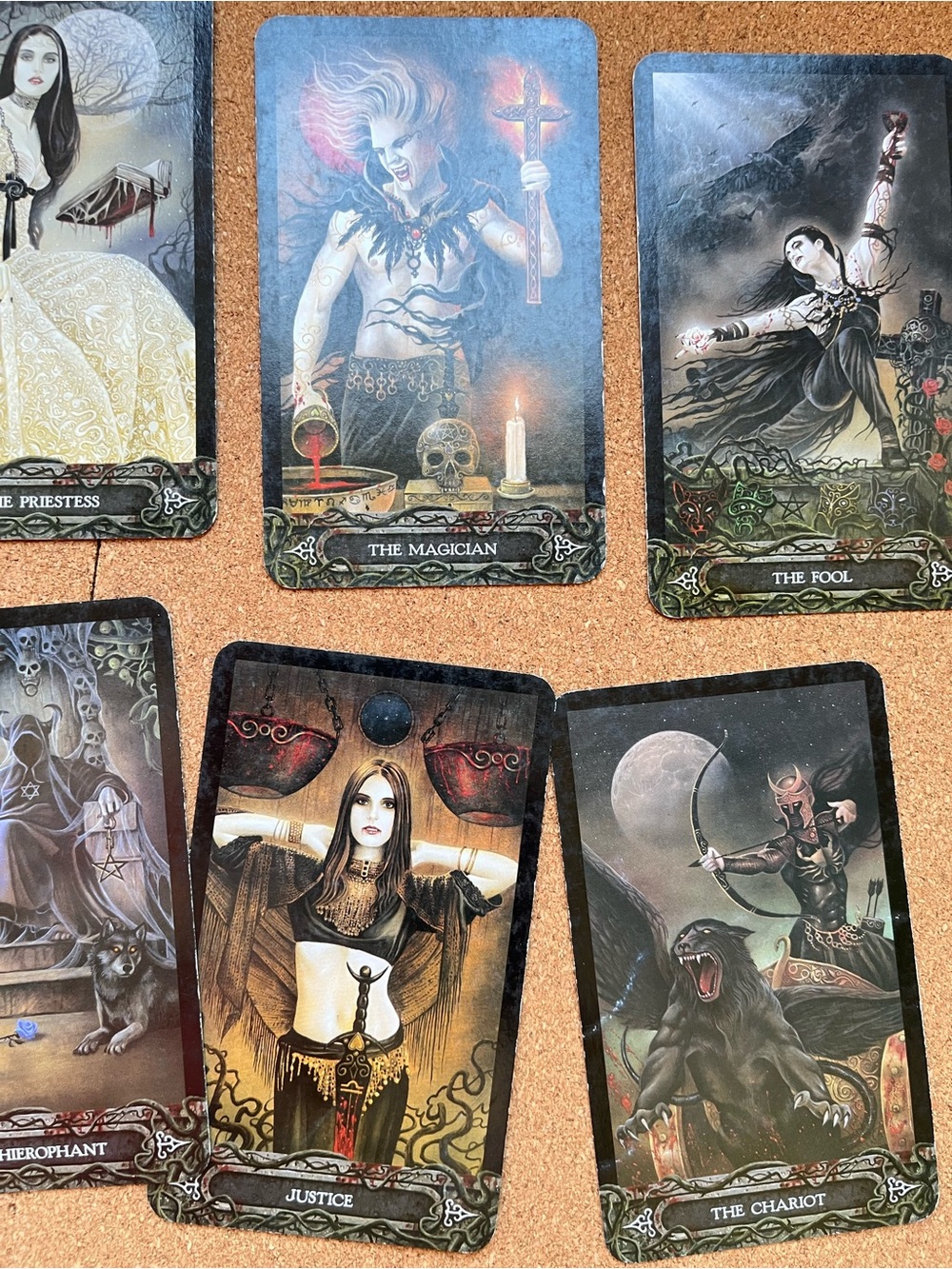 Phantasmagoria Gothic Tarot Deck Book Set Dark Art Card Game OOP - Picture 4 of 9